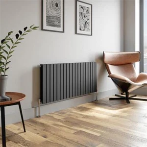 Radiador de diseño de panel plano doble horizontal DuraTherm - 600 x 1444 mm antracita - Imagen 1 de 9