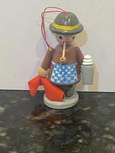 Steinbach Christmas Ornament Barista, Waiter? Pipe - Picture 1 of 7