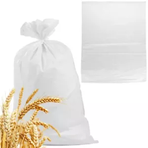 PP Gewebesäcke 65x105cm 50kg Getreidesack Beutel Sandsäcke Kohle Weiß / Blau - Bild 1 von 11