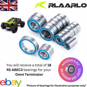 Rlaarlo Omni Terminator Nozzer's RC Kit Cuscinetti Completo 18 RS ABEC-3 Stock UK - Foto 1 di 14