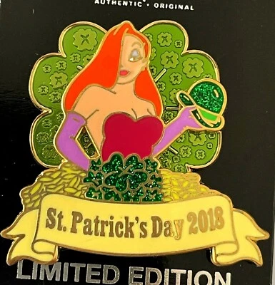 Disney Collector Pin Jessica Rabbit St Patricks Day 2018 Limited Edition 4000 - Image 1 of 3