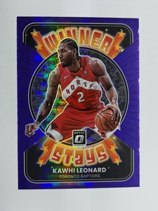 2021-22 Donruss Optic Kawhi Leonard Winner Stays Purple Prizm #18