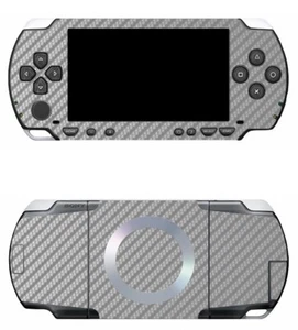 Silver Carbon Fiber Vinyl Decal Skin Sticker Cover for Sony PSP 1000 - Picture 1 of 1