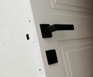 Coppia Maniglia Maniglie Quadra Quadrata per Porte Interne Nero - Foto 1 di 7
