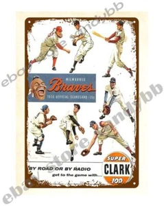 1956 baseball  vs  metal tin sign cafe pub - Picture 1 of 4