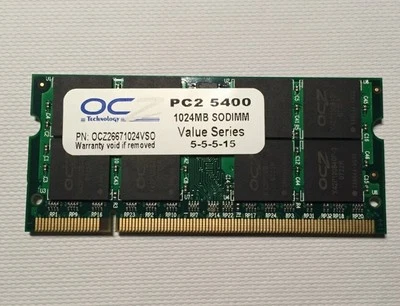 OCZ PC2-5400 1GB 5-5-5-15 Laptop RAM - Image 1 of 2