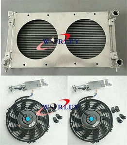 837 Aluminum Radiator +shroud+fan for VW Golf MK1 MK2 GTI/Scirocco 1.6 1.8 8V MT - Afbeelding 1 van 12