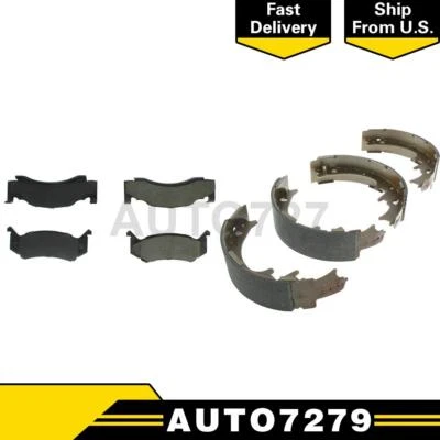 C-Tek Front Rear Disc Brake Pad Set Drum Brake Shoe For 1975-1977 Dodge D100 - Image 1 of 4