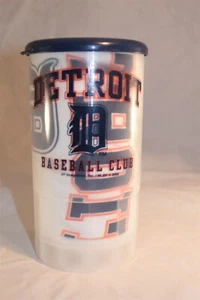 2006 IMAGEWEAR DETROIT TIGERS BASEBALL PLASTIC MUG WITH LID AND WHITE T-SHIRT XL - Picture 1 of 6