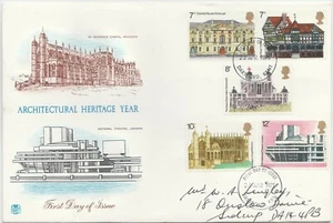 GB Stamp Stuart FDC Architectural Heritage Year 1975 Dartford CDS - Picture 1 of 1