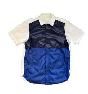 Comme Des Garcons Ganyu Zip Up Blue Short Sleeve Shirt Size Medium / Preowned