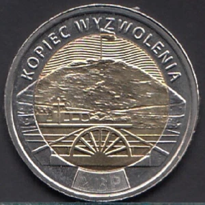 POLAND 5 zlotych 2019 UNC Liberation Mound - Picture 1 of 2