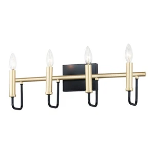 Maxim Lighting Sullivan 4-Light Bath Vanity, Black/Gold - 10254BKGLD - Picture 1 of 1