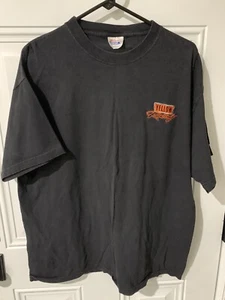 Yellow Freight Racing T Shirt XL Pre Owned NASCAR Black Race Shop Used - Picture 1 of 3