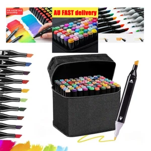 60/80 Color Marker Pen Dual Headed Graphic Artist Sketch Color TOUCH Markers AU - Picture 1 of 19