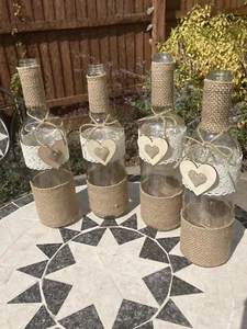 10 x Rustic Wine Bottles For Bottle Lights Ideal For Rustic Wedding centerpieces - Picture 1 of 4