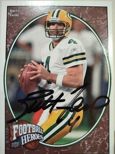 Brett Favre 2008 Upper Deck Football Heroes- auto