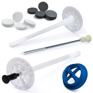 STRÜBER Dämmstoffdübel WDVS Tellerdübel Stahlnagel + Styropor Rondelle + Fräser - Bild 1 von 13