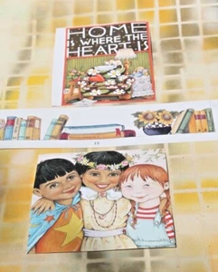 MARY ENGELBREIT Paper Art, Friends & Home Where the Heart Is & Bookshelf framing - Picture 1 of 2