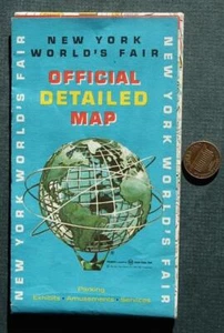 Mapa del recinto ferial de gas y petróleo Esso de la Feria Mundial de Nueva York 1964-65 con Unisphere también- - Imagen 1 de 1
