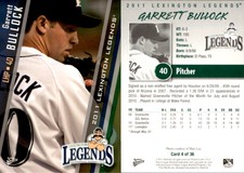 Garrett Bullock 2011 MultiAd Lexington Legends #4 Card *AutographDen*