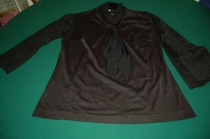Camicetta donna, nero, Cotone e chiffon, tg 48, nuova - Foto 1 di 7