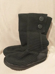 UGG Cardy II Wolle lässige Stiefel Kinder 6 passt Damen US7,5-8 #1017328K schwarz 170 $ - Bild 1 von 9