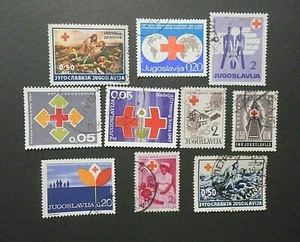 JUGOSLAVIA,Jugoslavija,Jugoslawien 1933-1951"Pro Croce Rossa" 10 Valori USED - Bild 1 von 1