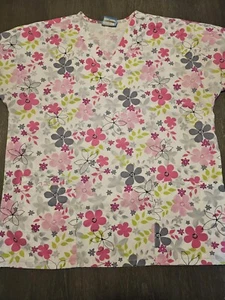 Scrub HQ Women's Floral Print Scrub Top Size S - Picture 1 of 8