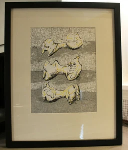 Henry Moore 3 Leaning Figures Lithograph, MINT Condition 16 by 20 inches - Picture 1 of 9