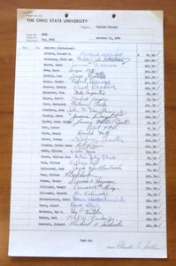 1962 Ohio State Football Signed Grant 60+ Autos Joe Sparma Bob Vogel Bob Klein - Picture 1 of 10