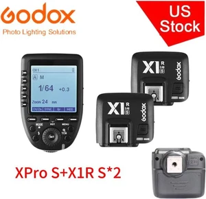 US Godox XPro-S Flash TTL Wireless Flash Trigger+2Pcs X1R-S Receiver For Sony - Picture 1 of 22