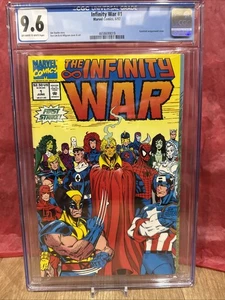 INFINITY WAR #1 CGC 9.6 Comic Graded 1992 +ADAM WARLOCK+ +1ST APP DOPPELGANGER!+ - Picture 1 of 5