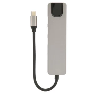 Typ C Zu HDTV Hub 6 In 1 4K HD Multimedia Interface 87W Power Ethernet USB Neue - Bild 1 von 22