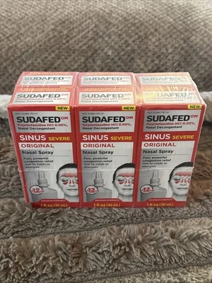 (6) Sudafed Sinus Spray nasal severo 12 horas alivio sin somnolencia caducidad 27/05 Foto 1 de 4