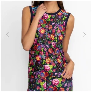 JOHNNY WAS Active Cantero Muscle Tank Top XL Floral bunte Blüten vielseitig - Bild 1 von 7