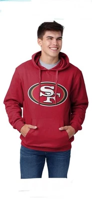 NFL SAN FRANCISCO 49ERS SUDADERA CON CAPUCHA LOGOTIPO GRANDE PARA HOMBRE TALLA XL Foto 1 de 4