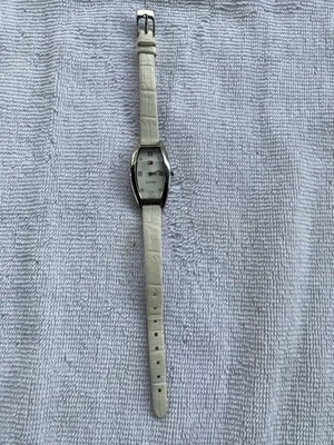 Tommy Hilfiger Reloj Correa Cuero Blanco Rec y Blanco Batería Nueva Foto 1 de 4