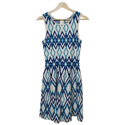 Auth ISSA - Cream Navy Multi Women's Dress - Image 1 of 4