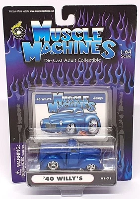 Camión Willys Muscle Machines escala 1/64 71161 01-71 - 1940 - azul Foto 1 de 4