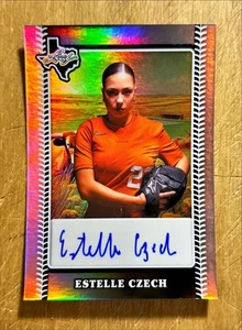 2024 Leaf Lone Star Softball - Estelle Czech - Silver Foil Auto #D /180 QTY - Bild 1 von 2