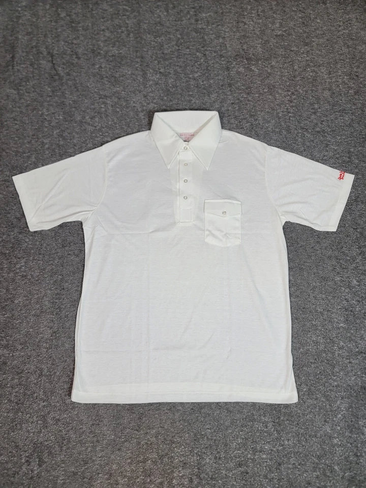 Polo de golf State Farm de colección años 80 para hombre talla XL blanco con logotipo bordado en el brazo Foto 1 de 4