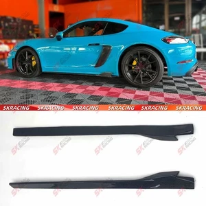 Forged/Carbon Fiber Side Skirts Extension Lip For Porsche 718 982 Boxster Cayman - Bild 1 von 12