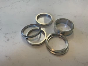 BICYCLE HEADSET ALLOY SPACER KIT 1 1/8 2.5mm,5mm, 10mm Silver BMX MTB Road exc. - Picture 1 of 2
