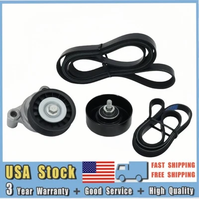 Serpentine Belt Tensioner Pulley Kit Fit 2009-14 Chevrolet Silverado GMC Sierra - Imagem 1 de 4