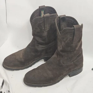 Tecovas Ranch Wear Men's 11.5Western Boots Brown Leather RoundToe Cowboy Pull-On - Bild 1 von 14