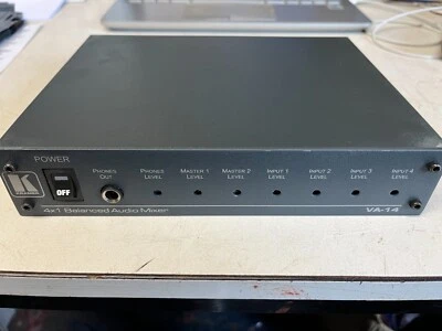 Kramer VA-14 4-Channel Balanced Audio Mixer WORKING - Image 1 of 2