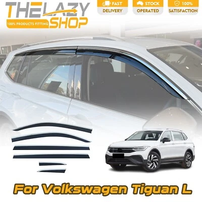 Injection Stainless steel Weathershields for Tiguan L Allspace 2016-2025 6pcs - image 1 of 4