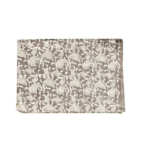 Hand Block Printed Cotton throw Tablecloth, 51"x74", for dining décor or blank - Picture 1 of 4