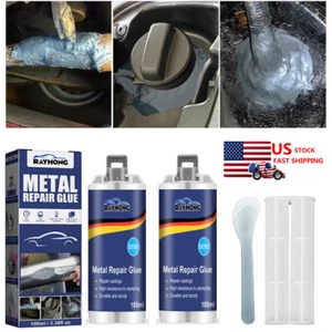 2× Metal Repair Paste AB Casting Repair Glue Industrial Heat Cold Weld Natural - Picture 1 of 12